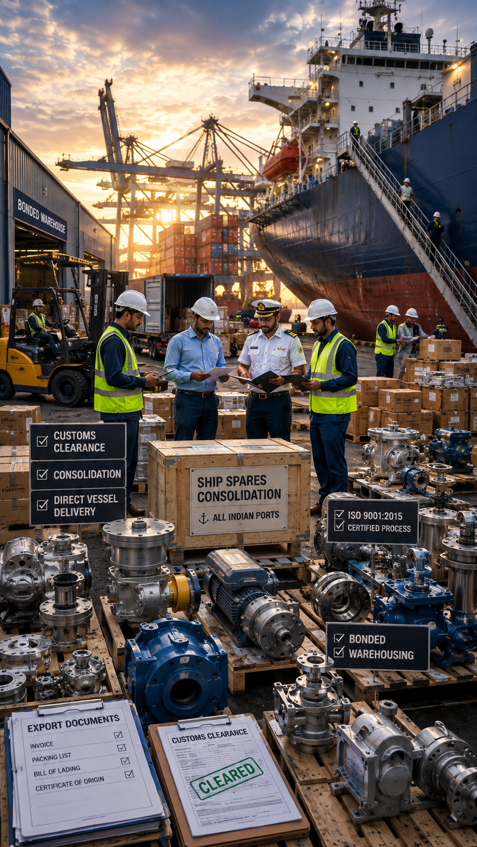 Ship chandler operations Kandla port India
