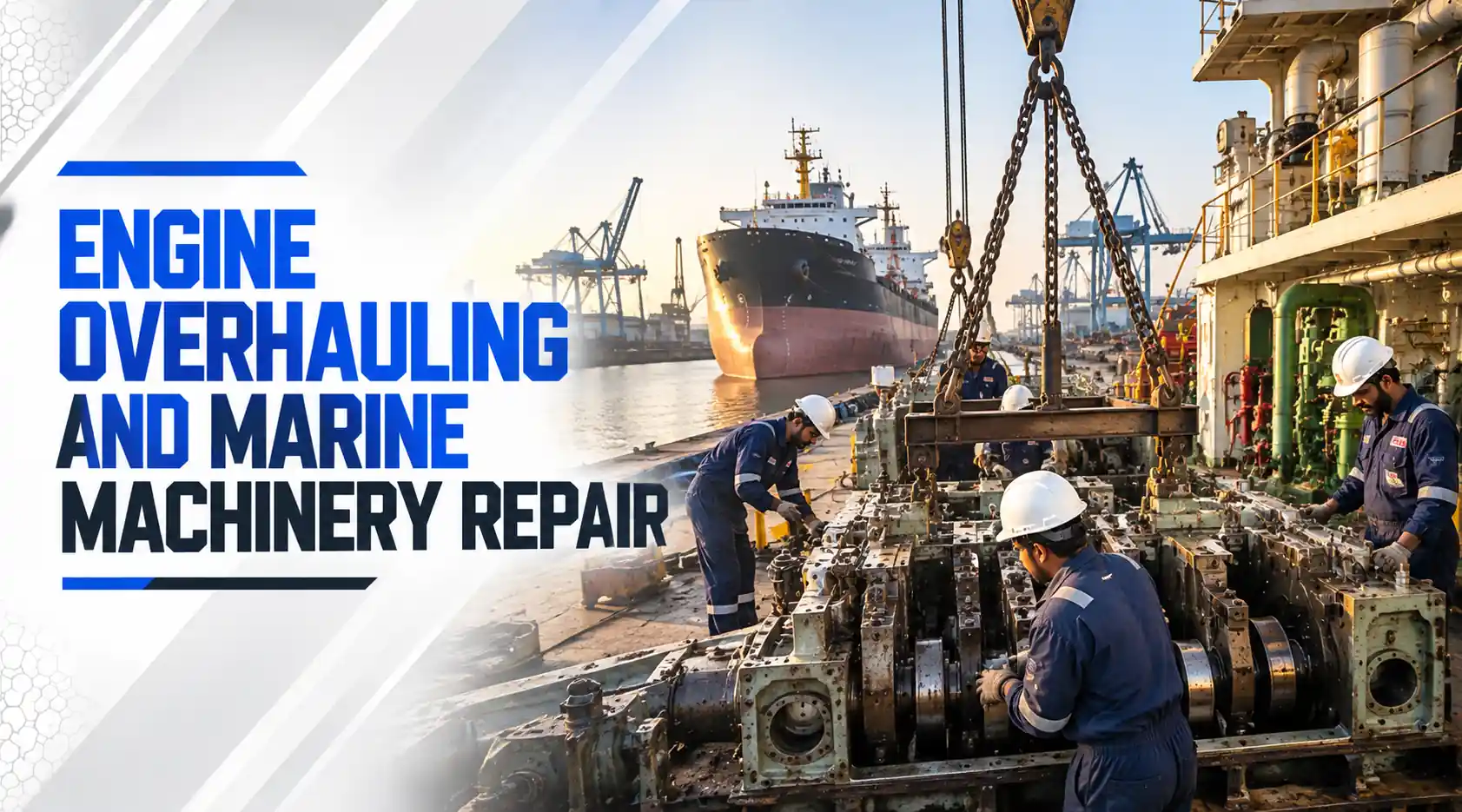 Marine Engine Overhaul at Shipyard