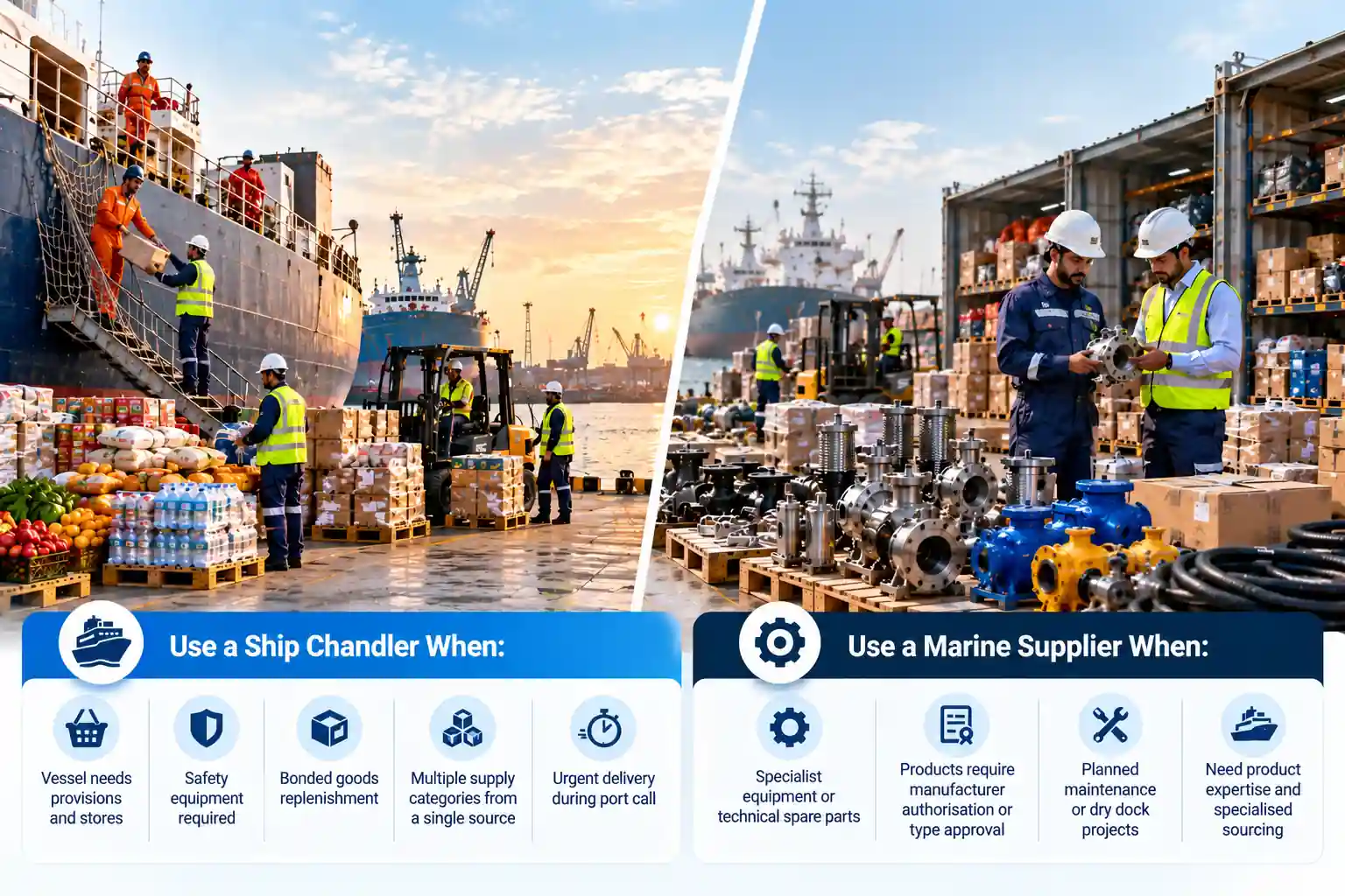 Maritime Logistics Port Infographic